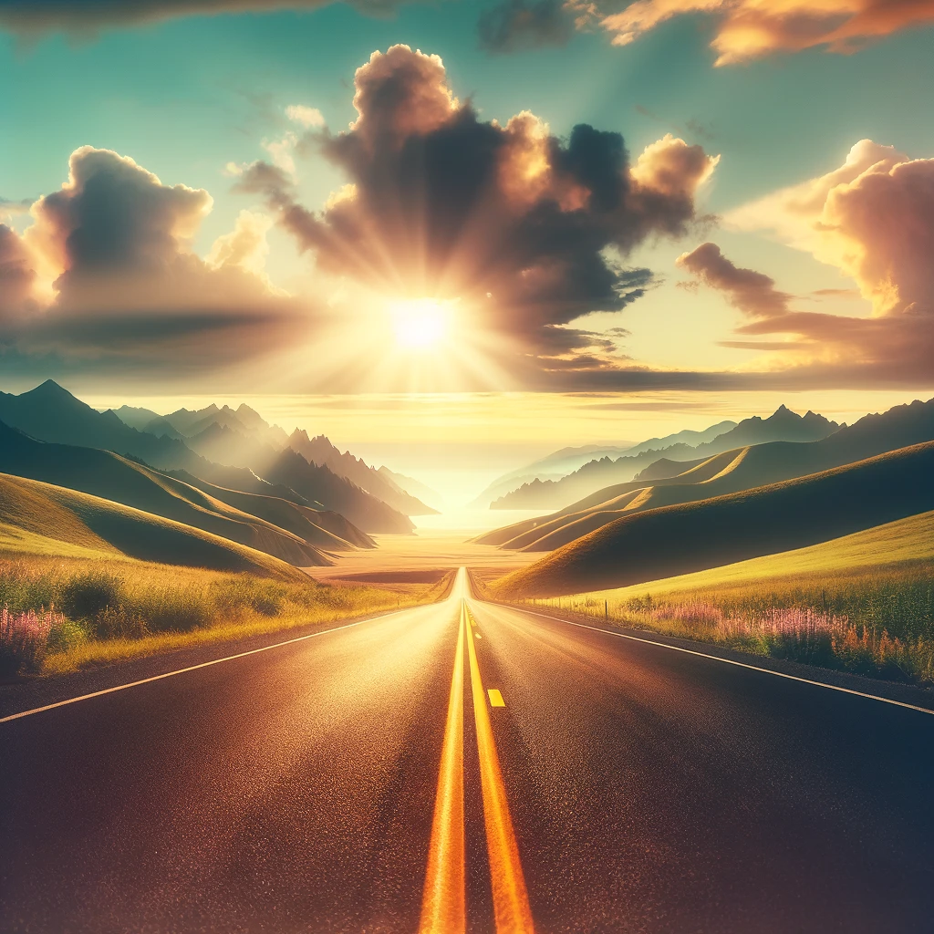 An image of an open road or a peaceful horizon, representing the journey ahead and the limitless possibilities that sobriety offers.