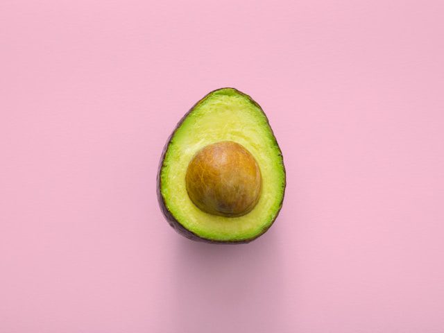 Halved avocado