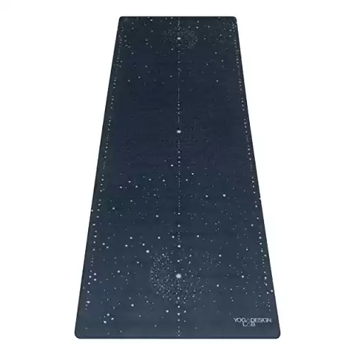 YOGA DESIGN LAB | The Combo Yoga Mat | 2-in-1 Mat+Towel | Eco Luxury | Ideal for Hot Yoga, Power, Bikram, Ashtanga, Sweat | Studio Quality | Includes Carrying Strap! (Celestial, 3.5mm)