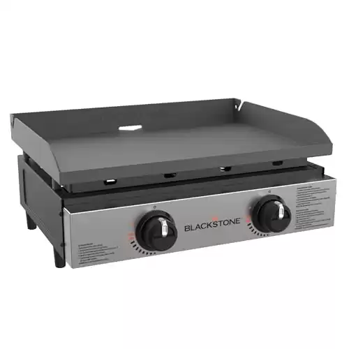 Blackstone 1666 22 Tabletop Griddle with Stainless Steel Faceplate, Powder Coated Steel, Black