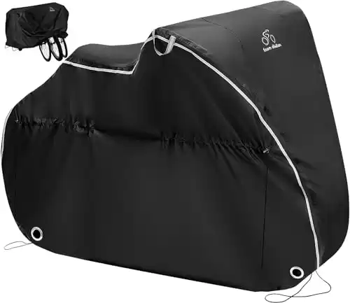 Stationary Bike Cover XXL Fitted For 3 Bikes - Waterproof Outdoor Bicycle Storage - Heavy Duty Ripstop Material - Offers Constant Protection For All Types of Bicycles All Through The 4 Seasons