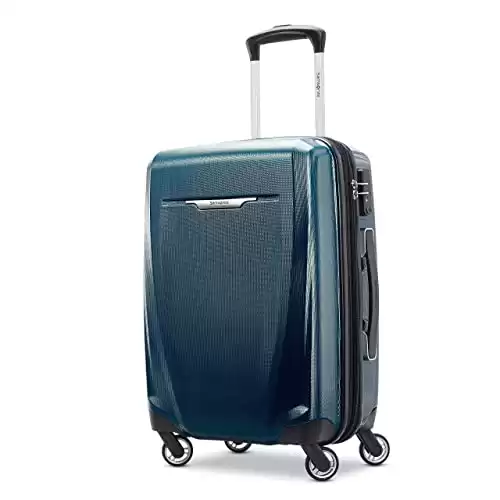 Samsonite Winfield 3 DLX Hardside Expandable Luggage with Spinners, Navy, Carry-On 20-Inch