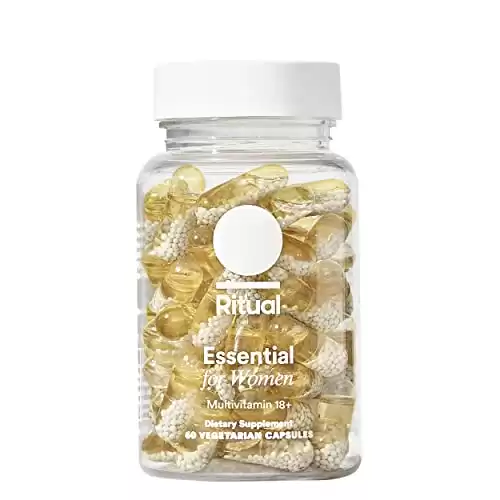 Ritual Multivitamin for Women 18+ with Vitamin D3 for Immune Support*, Vegan Omega 3 DHA, B12, Iron, Gluten Free, Non GMO, USP Verified, 30 Day Supply, 60 Capsules