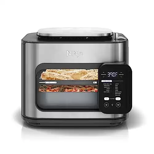 Ninja Combi All-in-One Multicooker, Oven, & Air Fryer, Complete Meals in 15 Mins, 14-in-1 Functions, Combi Cooker + Air Fry, Bake, Roast, Slow Cook and More, 3 Accessories, Stainless Steel, SFP70....