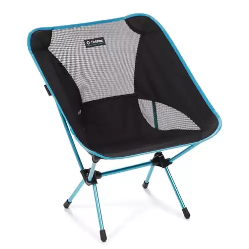 Helinox Chair One Original Lightweight, Compact, Collapsible Camping Chair, Black/Blue