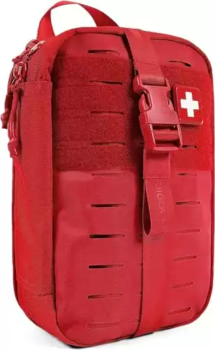 MY MEDIC MyFAK Standard First Aid Kit (RED)- Emergency Survival Essentials, Medical Accessories, Rescue Necessities & Supplies for Home, Car, or Travel - Red