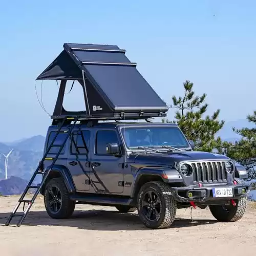 Rooftop Tent Hard Shell, Arctwonder Roof Top Tent Hardshell for SUV Van Jeep Truck car Tent, Aluminum Alloy Rooftop Tent for Pop Up Roof Top Tent Camping, Overland Tent Camping for 2-3 Person