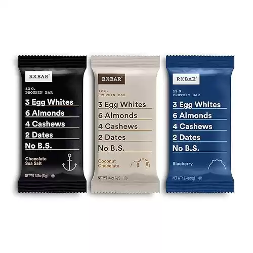 RXBAR Protein Bar, Variety Pack, 3 Flavors,1.83 Oz(Pack of 24)