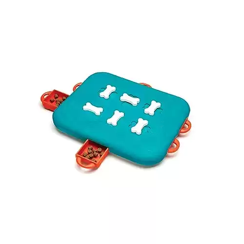 Outward Hound Nina Ottosson Dog Casino Dog Puzzle Interactive Treat Puzzle Dog Enrichment Dog Toy, Level 3 Advanced, Turquoise