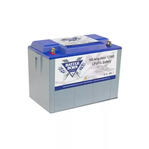 Battle Born Batteries Lithium-Ion (LiFePO4) Deep Cycle 12V Battery 100Ah Safe & Powerful Drop-In Replacement for RV, Van, Marine, Off-Grid Cylindrical Cells, Internal BMS