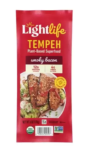 Lightlife Organic Tempeh Smoky Plant-Based Bacon, 6 oz