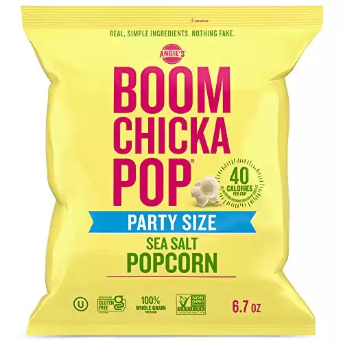 Angie's BOOMCHICKAPOP Sea Salt Popcorn, Gluten Free, Party Size, 6.7 oz.