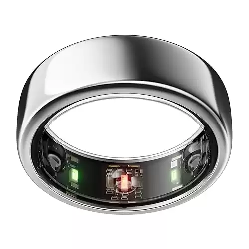 Oura Ring Gen3 Horizon - Silver - Size 12 - Smart Ring - Size First with Oura Ring Gen3 Sizing Kit - Sleep Tracking Wearable - Heart Rate - Fitness Tracker - 5-7 Days Battery Life