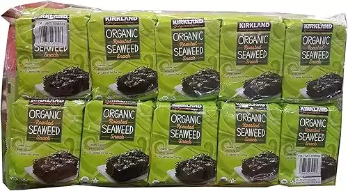 Kirkland Signature Organic Roasted Seaweed Snack Pack of 40 (0.6 Ounces each)